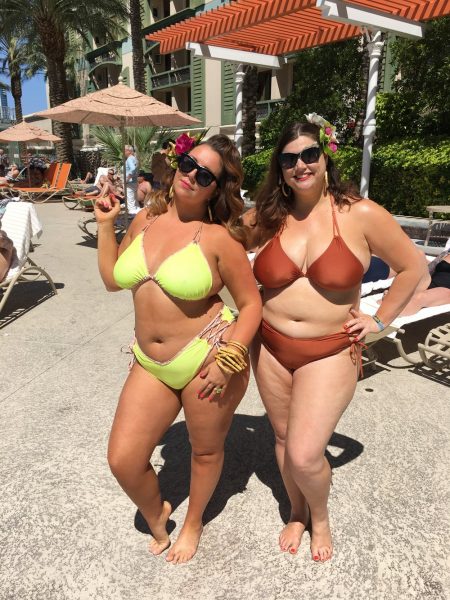 Curvy girls at the beach