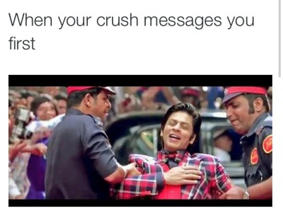 When your crush texts you