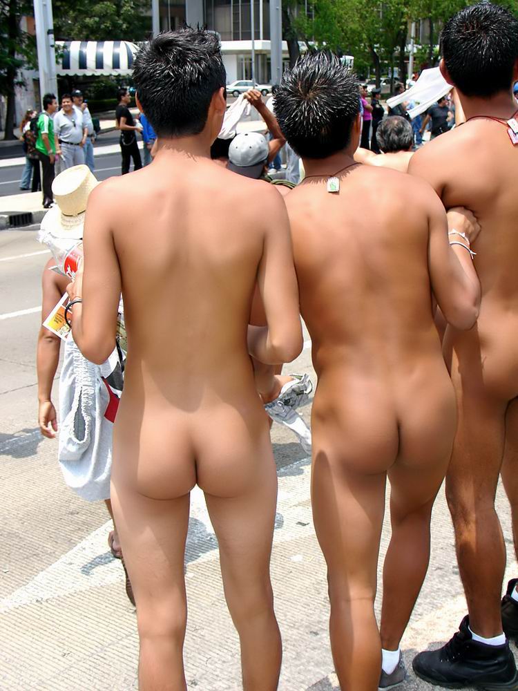 Naked mexican lads protest