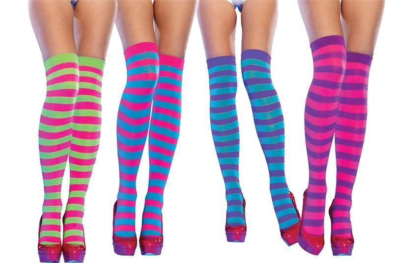Andi pink in striped socks