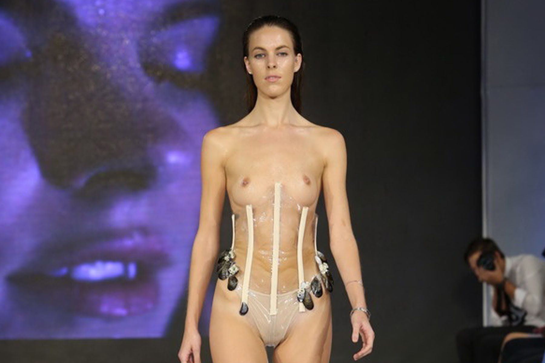 Fashion show model nude