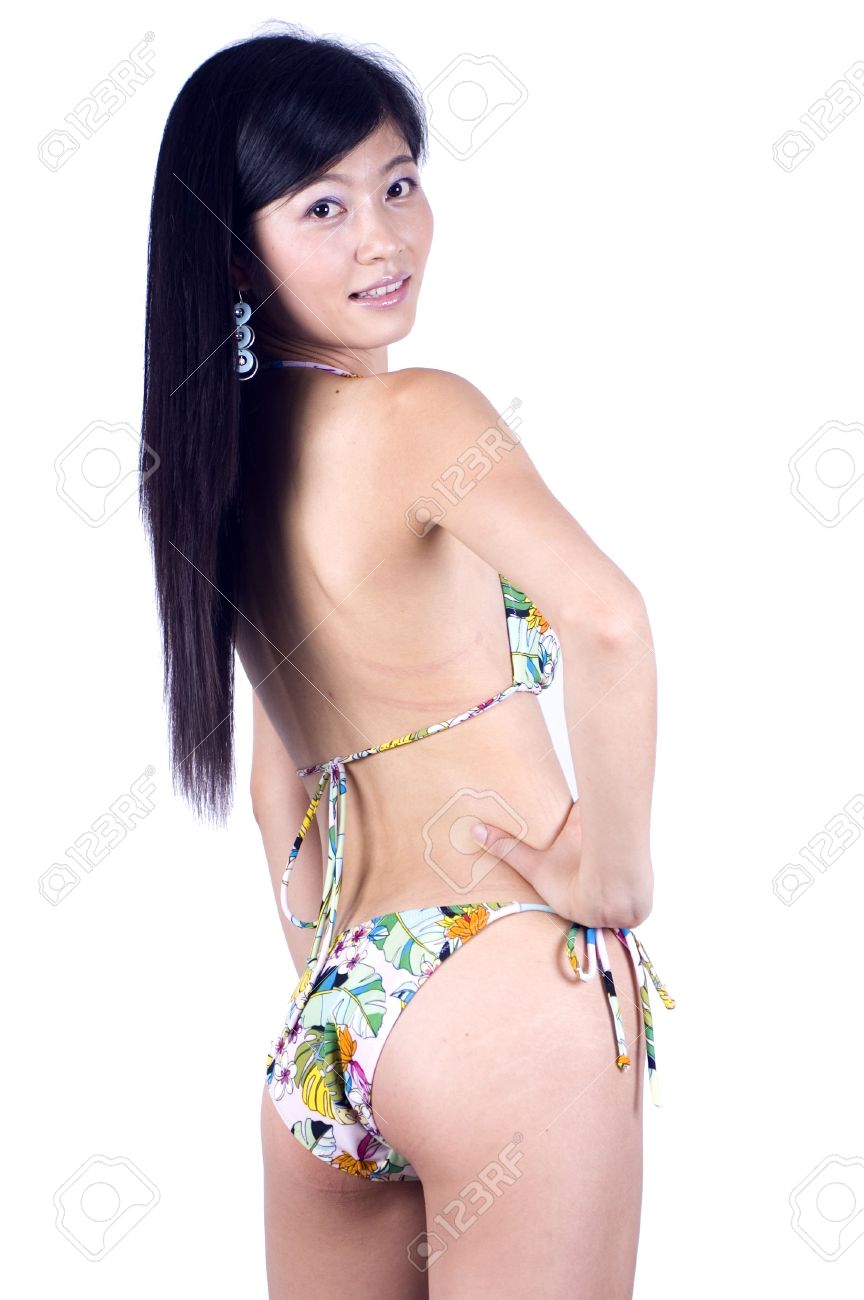 Model bikini woman in
