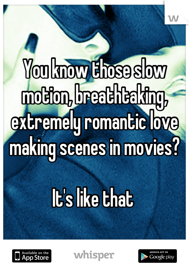 Slow romantic love making