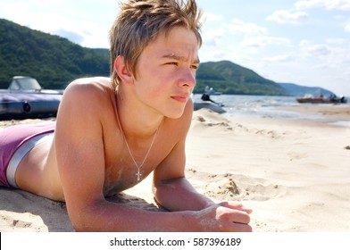 Selfie young boy nudists