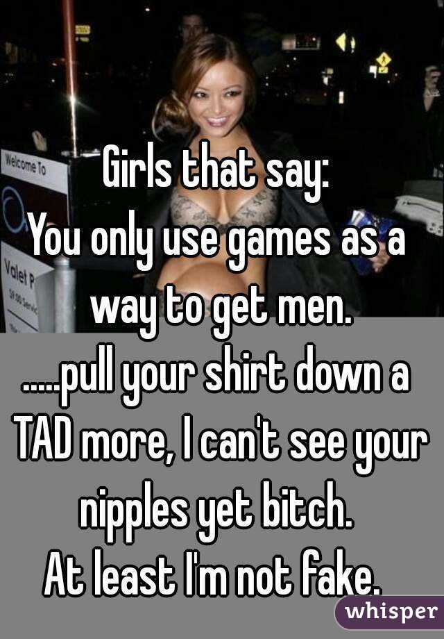 Girls pull down your shirt