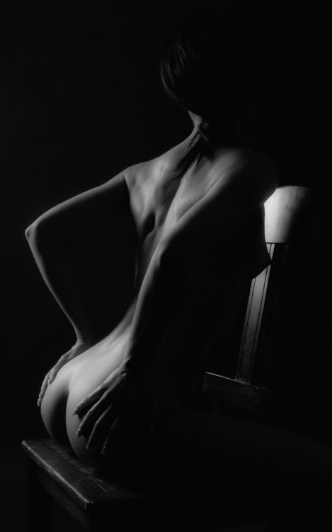 Black and white nude art