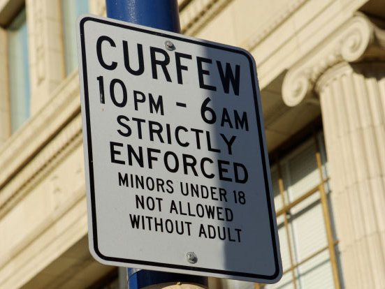 Teen age curfews in cities