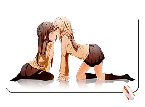 Lesbian anime girls kissing