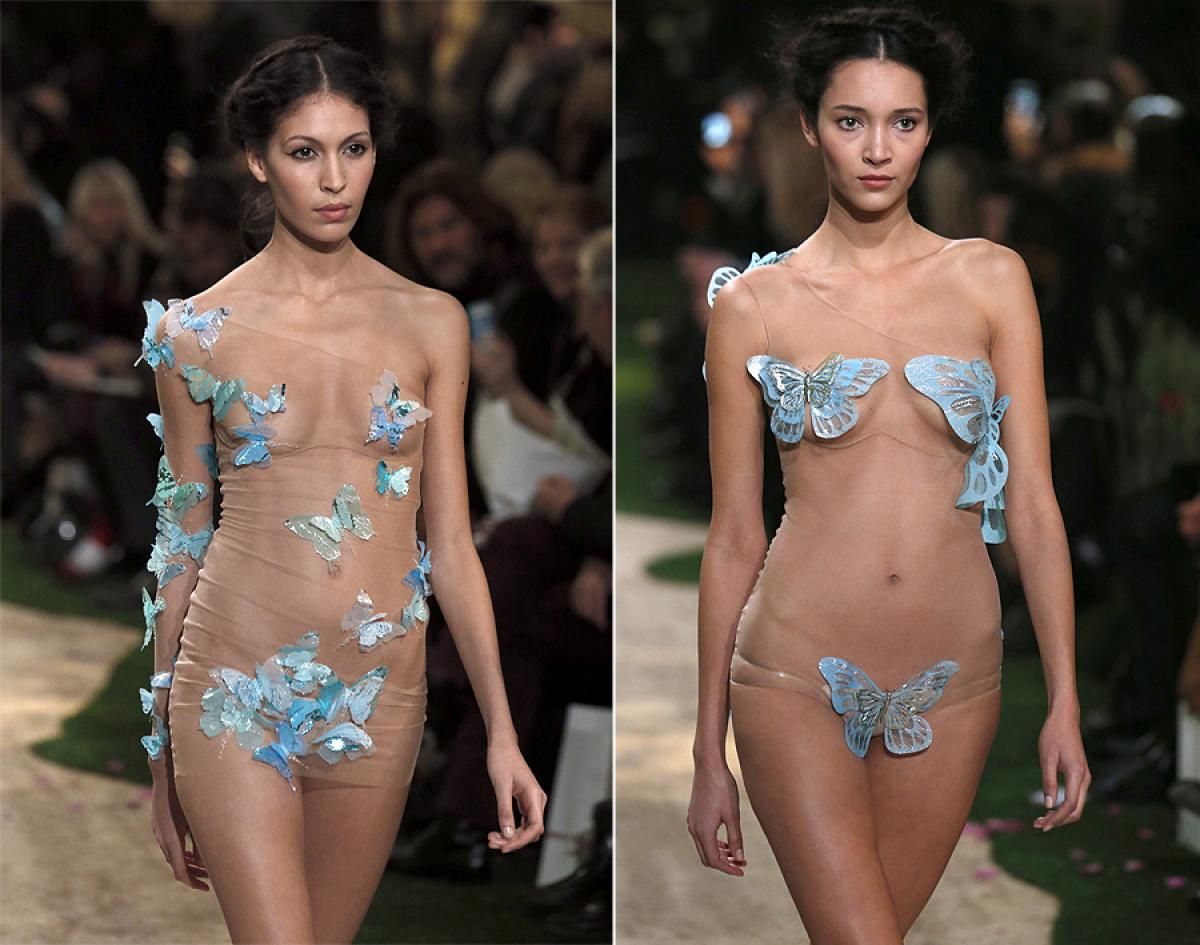 Fashion show model nude