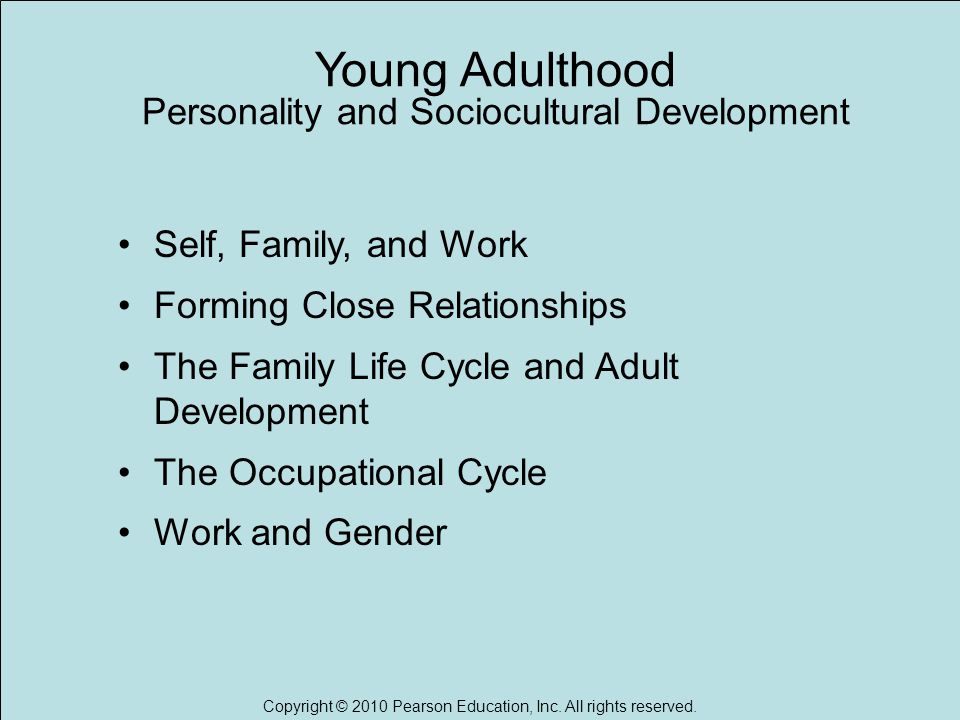 Adult development in personality young