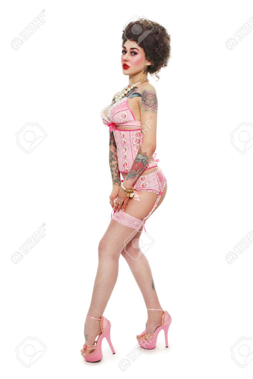 Pin up girls corsets stockings