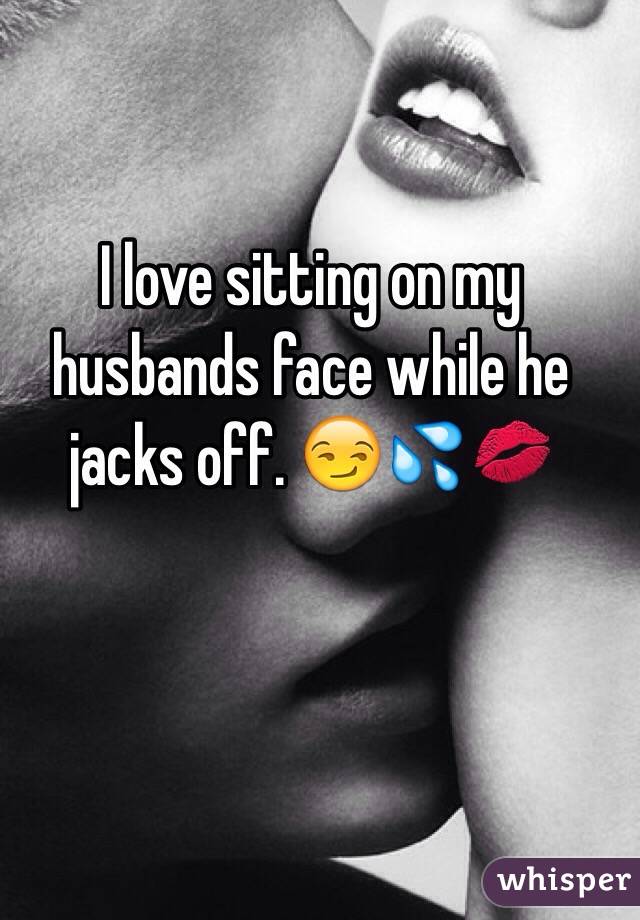 Wife sitting on husbands face