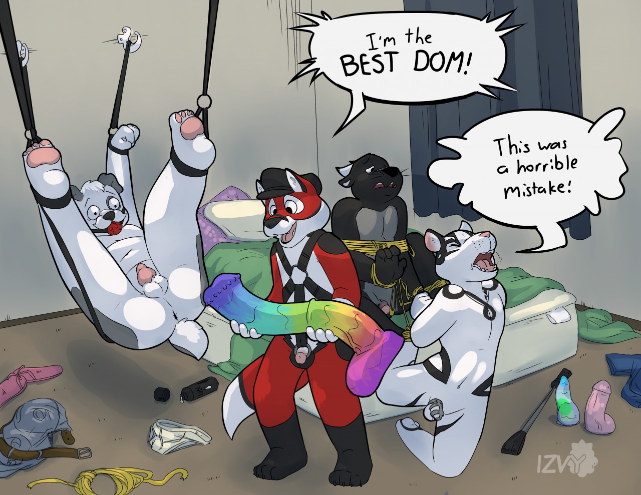 Furry Bdsm Chastity Cage