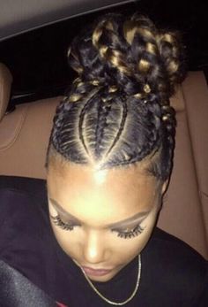 African american french braid updo hairstyles