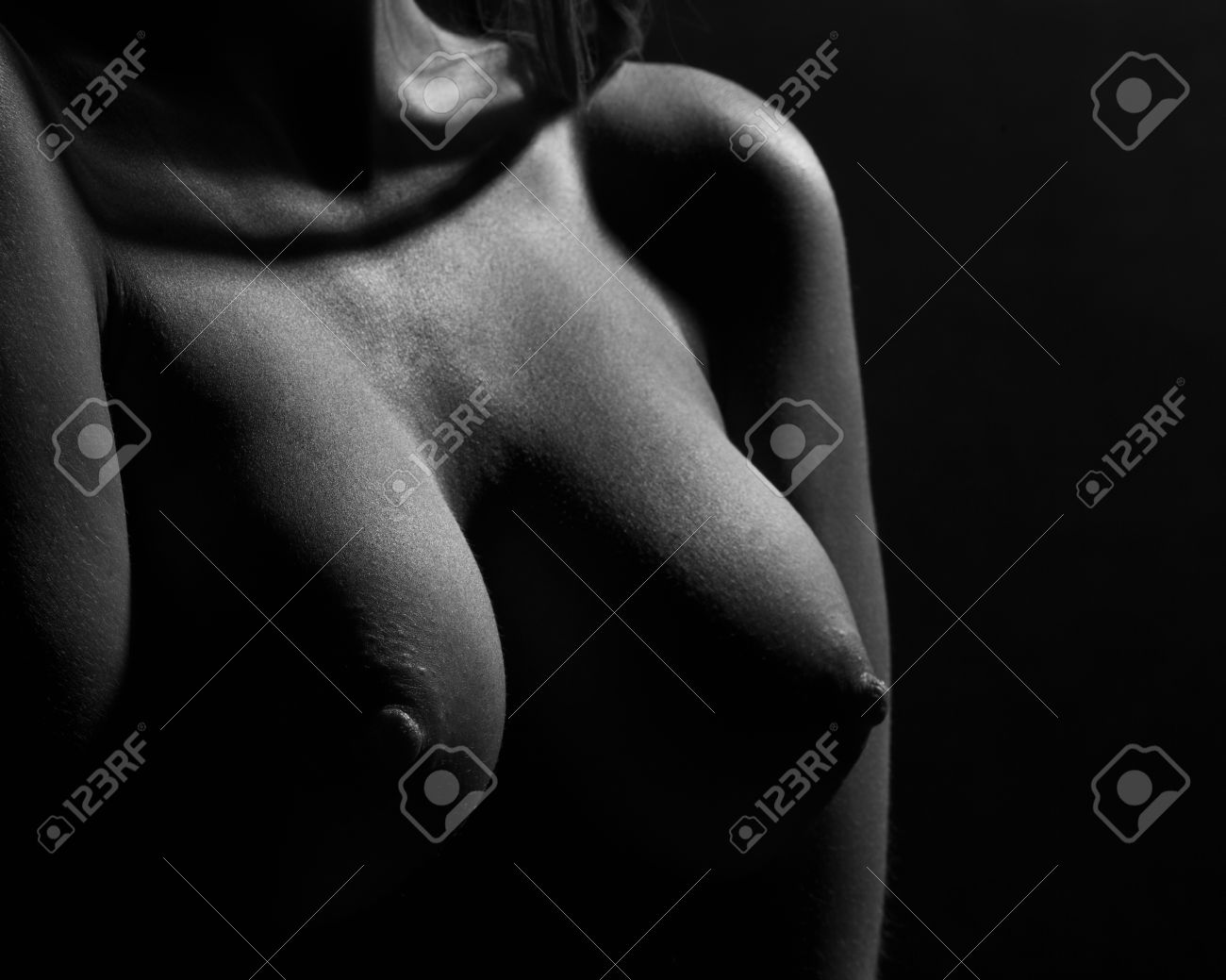 Erotic black and white nude