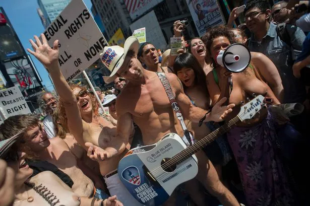 Naked mexican lads protest