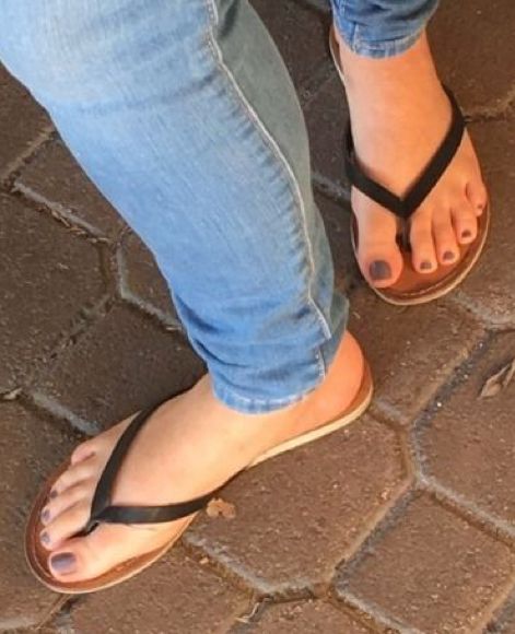 Sexy girl feet in sandals