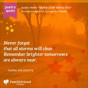 Agers encouraging poem teen