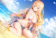 Sexy anime beach girl erotic hentai