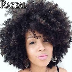 Short natural hair wigs for black women