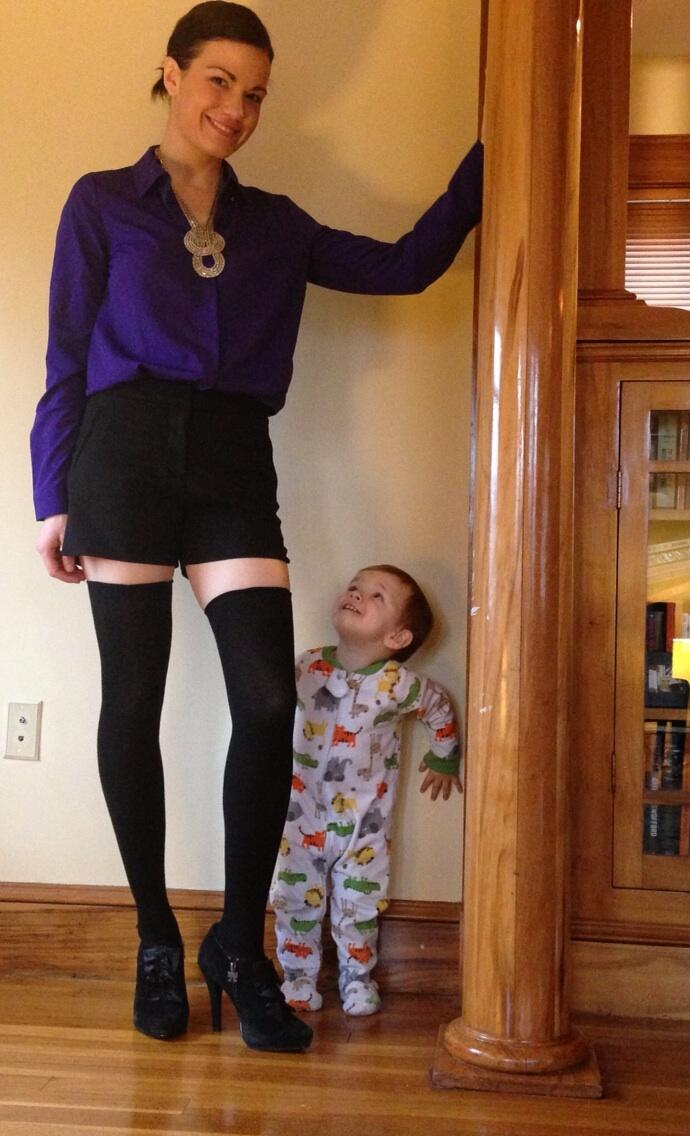 Thigh high stockings moms