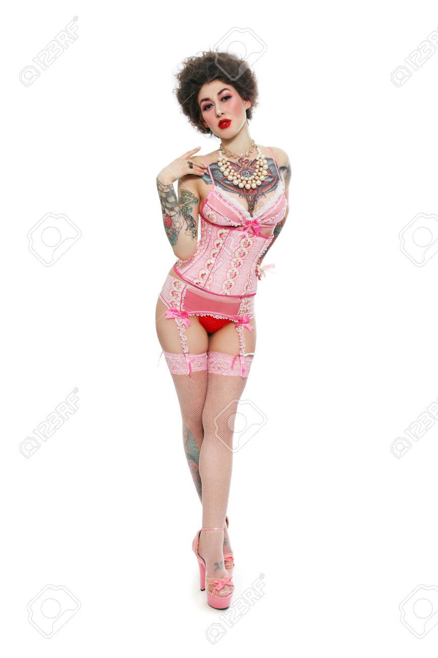 Pin up girls corsets stockings