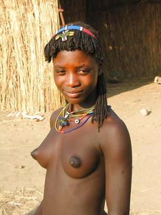 Teen girls bare breast in africa