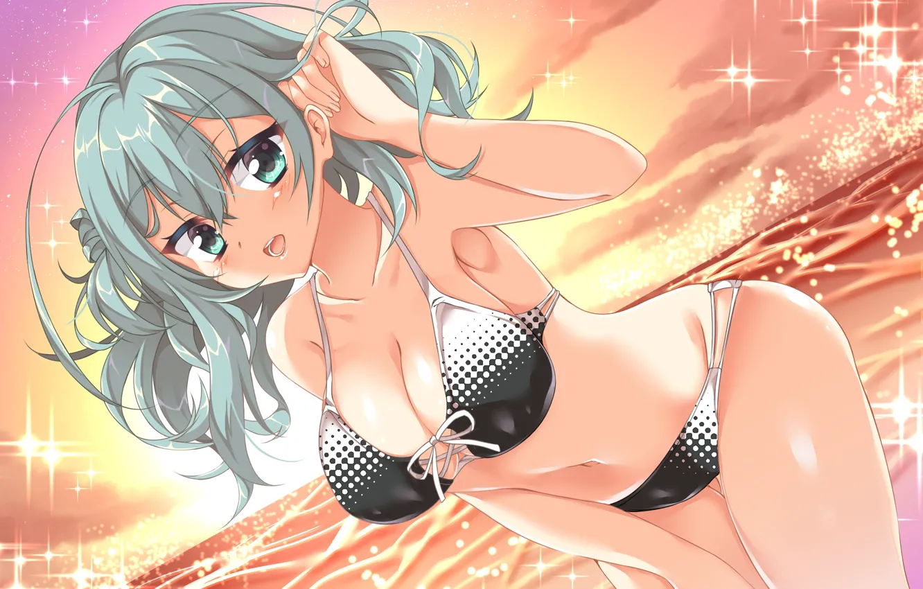 Anime girls in bikini wallpaper hd big boobs