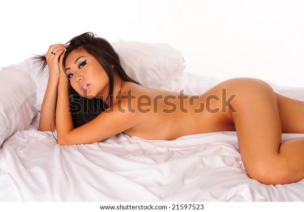 Sexy girl asian on bed naked