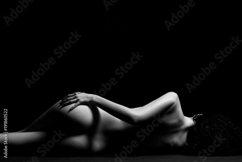 Black and white nude art